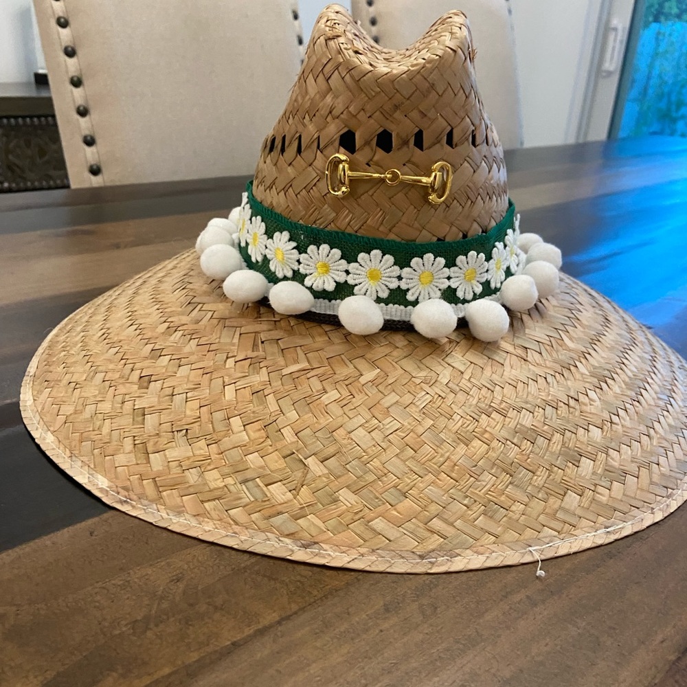 Equestrian straw sun hat
